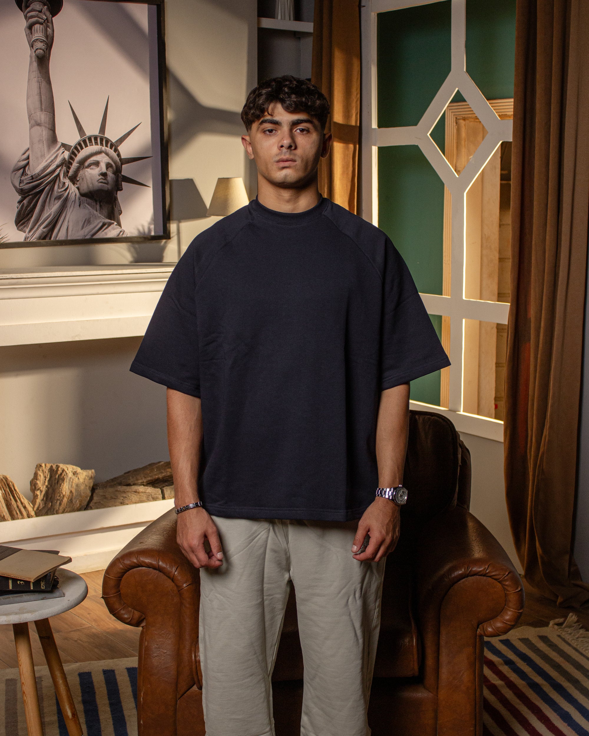 Navy Blue Oversized T-Shirt