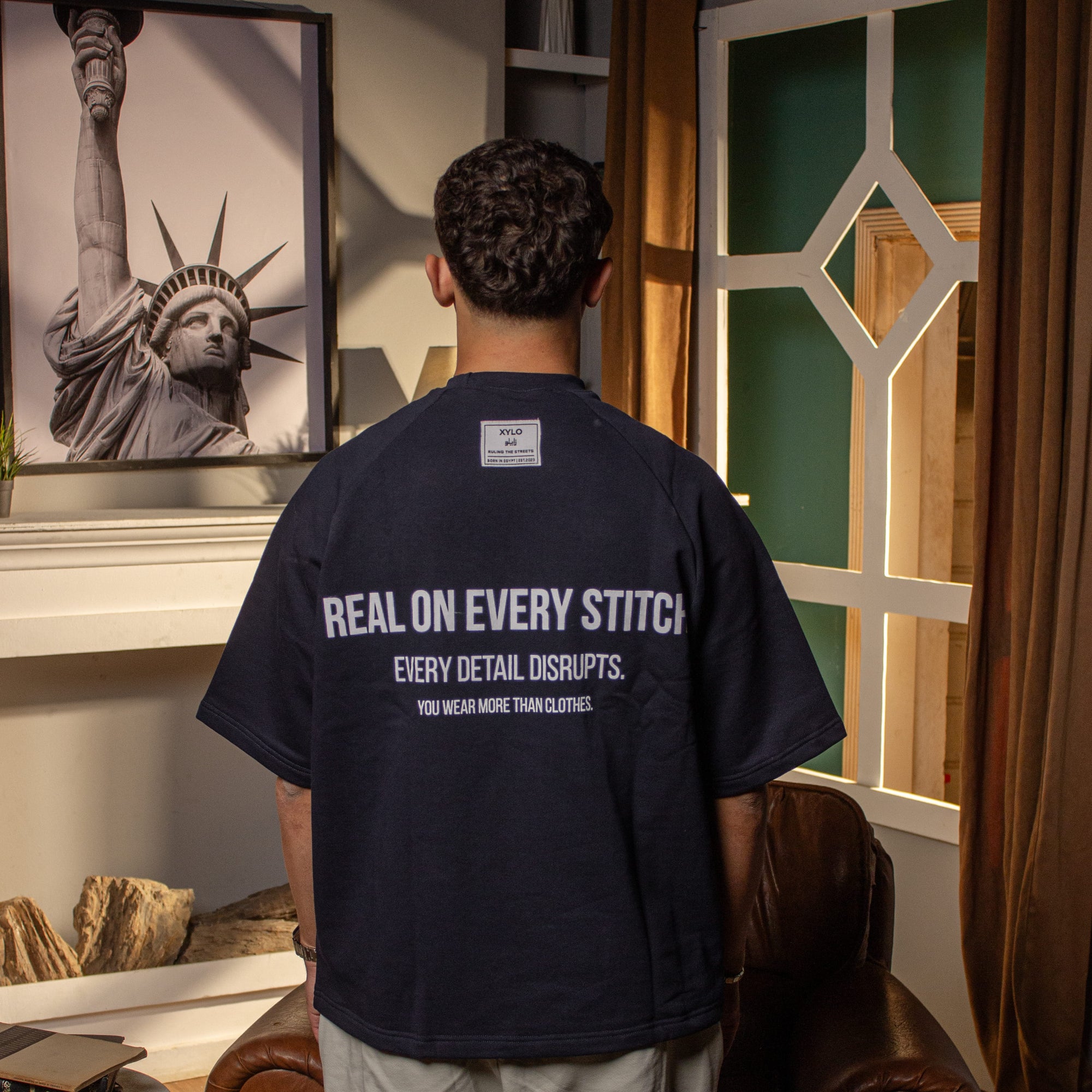 Navy Blue Oversized T-Shirt