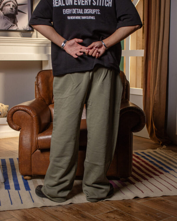 Olive Baggy Motion Sweatpants - Image 4