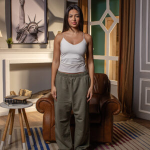 Olive Baggy Motion Sweatpants