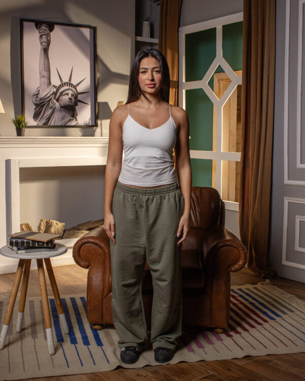 Olive Baggy Motion Sweatpants